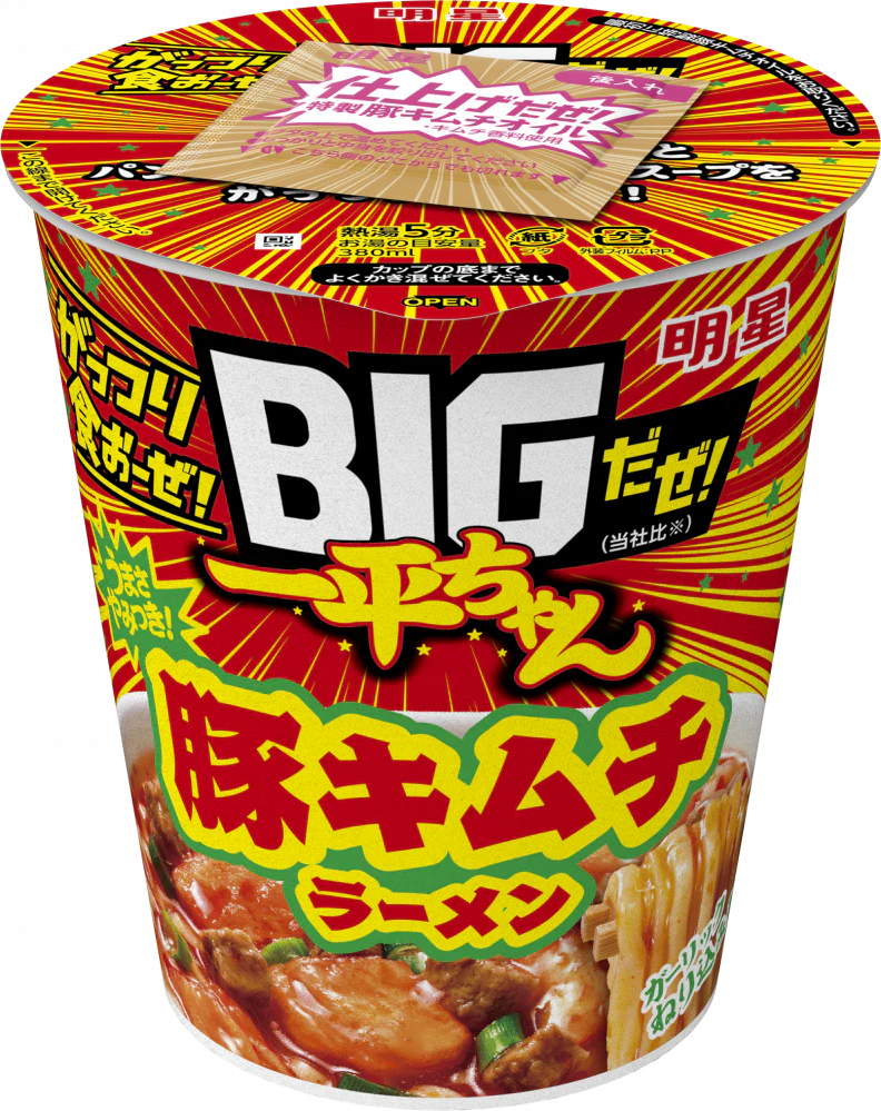明星 BIGだぜ! 一平ちゃん 豚キムチラーメン