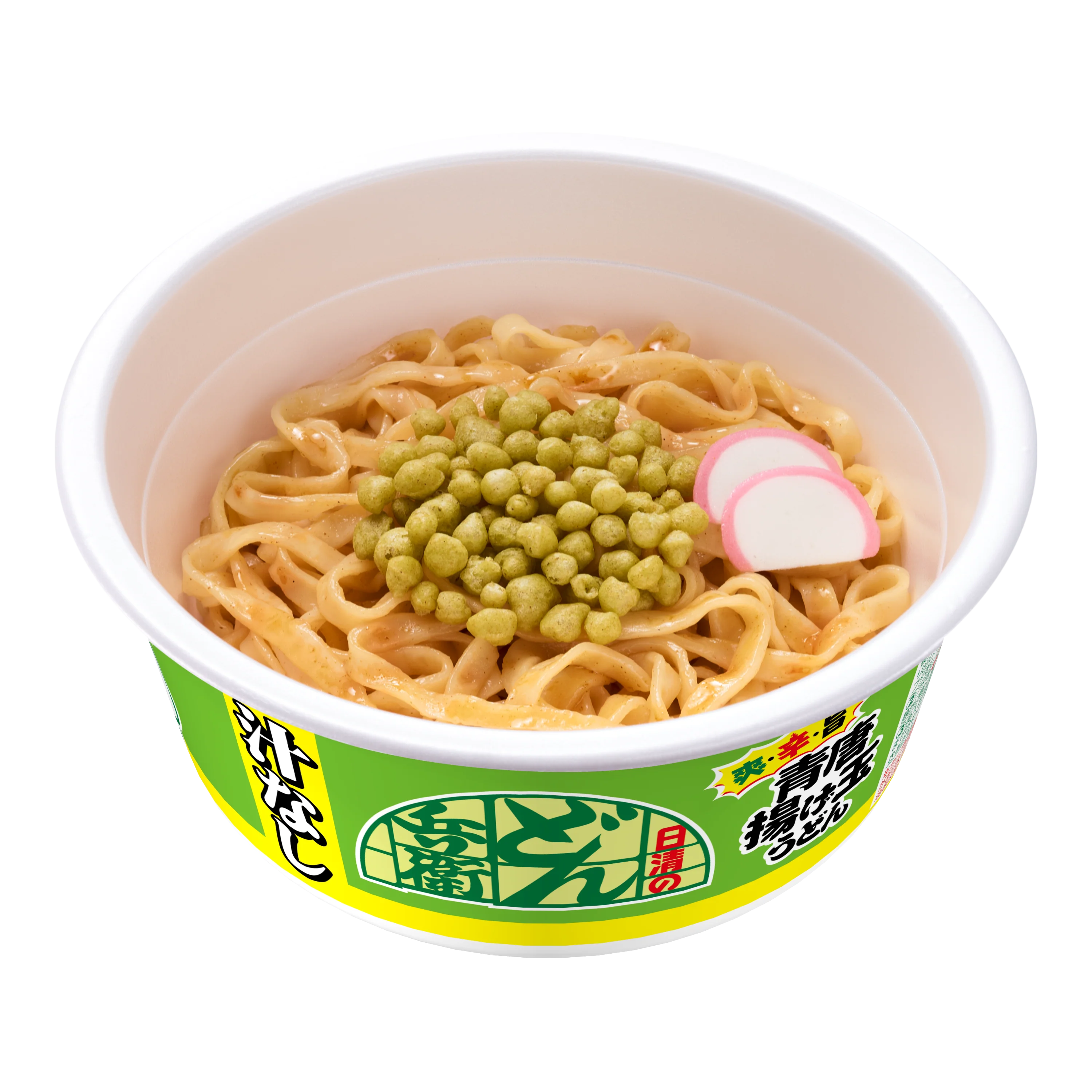 日清の汁なしどん兵衛 青唐揚げ玉うどん - Image 2